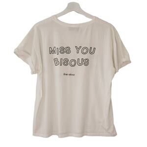 Entre Cecil Parisian Kiss & Miss You T-Shirt Organic Cotton Large